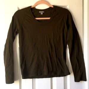 Ann Taylor dark green merino wool sweater
